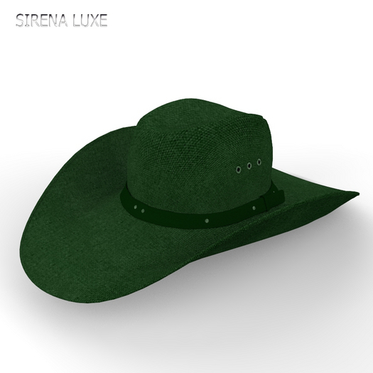 Second Life Marketplace Green Cowboy Hat